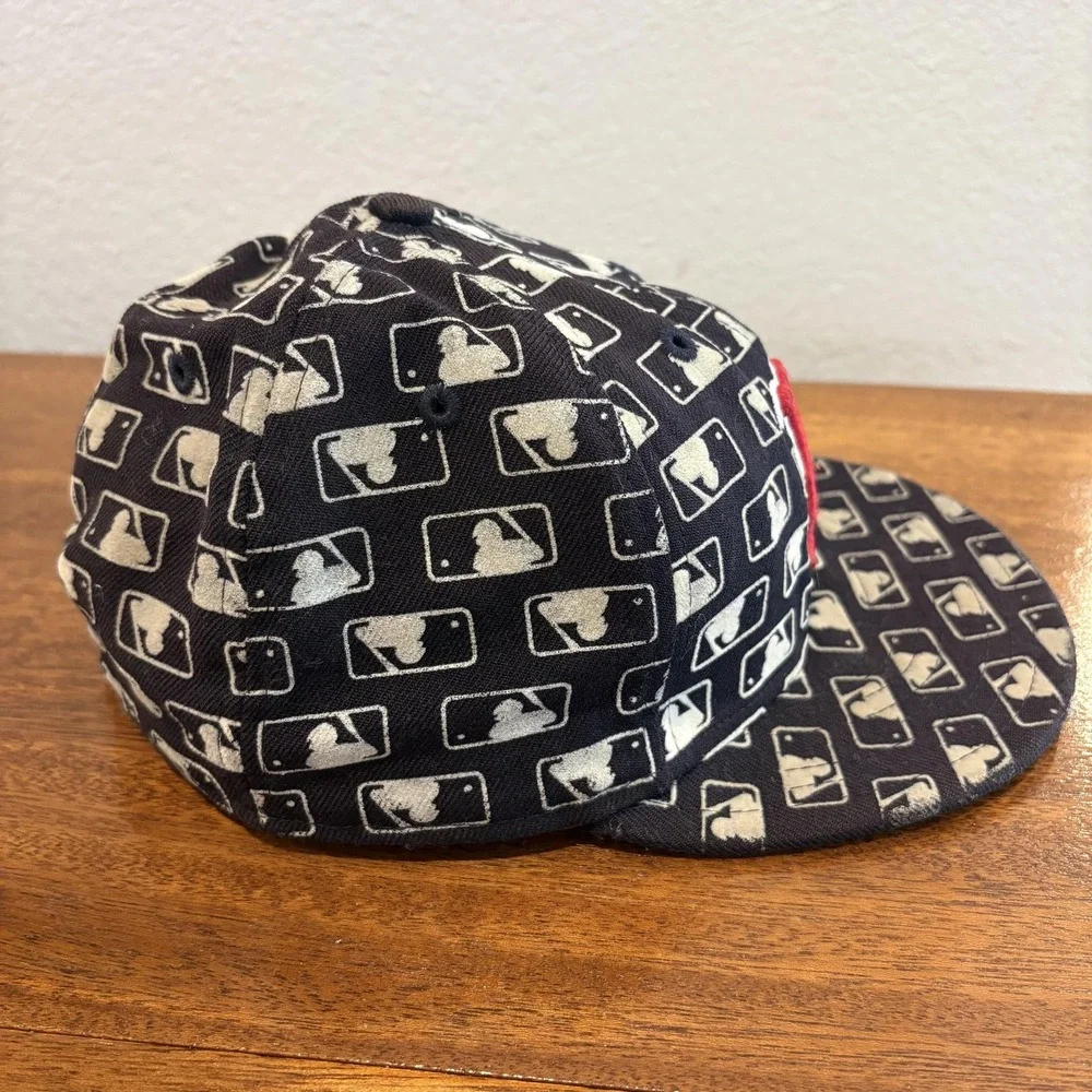 Boston Red Sox Fitted Hat Mens 7 1/4 Black MLB 59Fifty New Era‎ Wool Batterman
